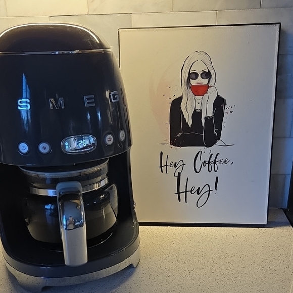 Hobby Lobby Black and White Coffee Art, Statement, Fashion, Some Wear - Picture 2 of 7